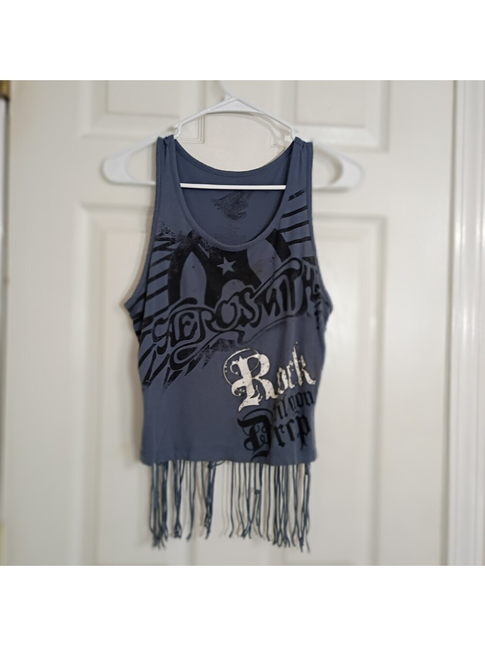 Aerosmith Rock Band Graphic Fringe Tank Top